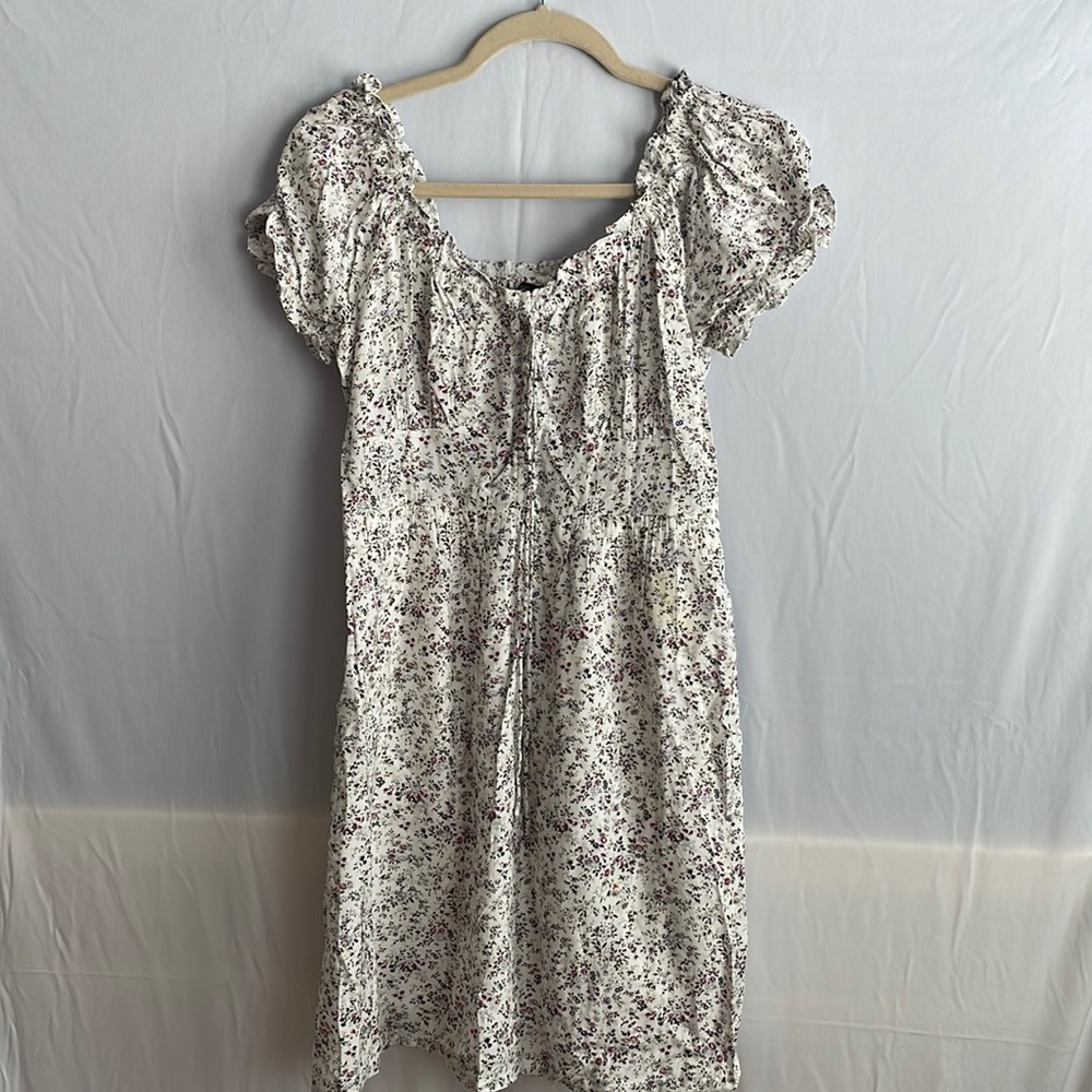 J Crew Puff Sleeve Peasant Mini Dress